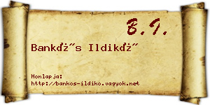 Bankós Ildikó névjegykártya