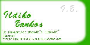 ildiko bankos business card